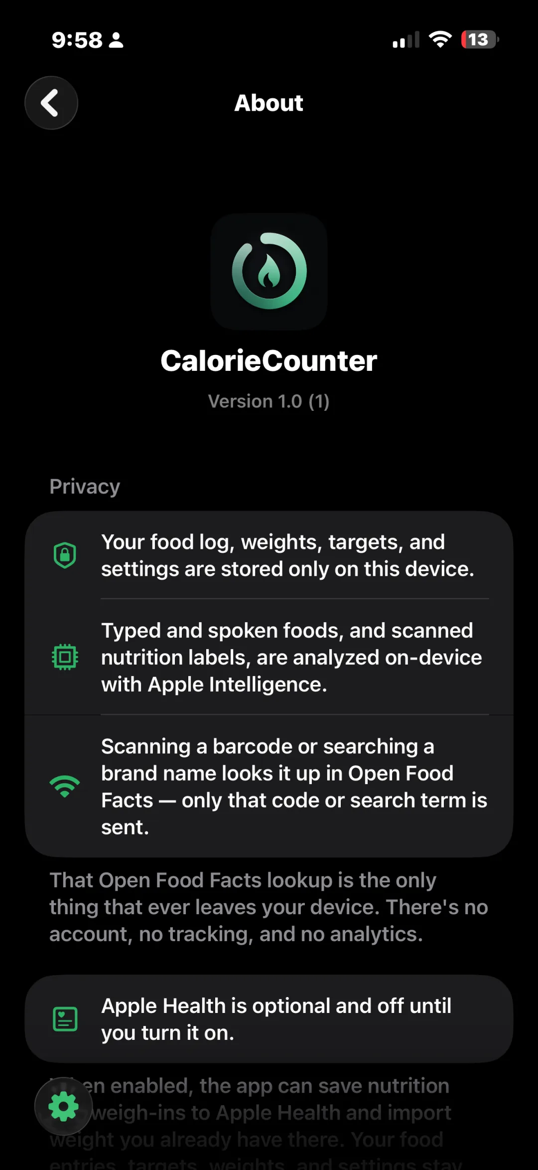 The Last Calorie Tracker screenshot 7