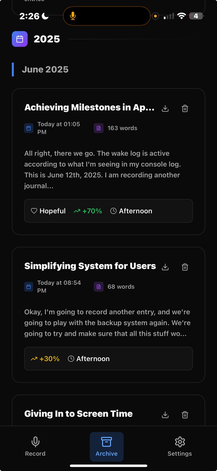 My AI Diary Mobile Screenshot 3