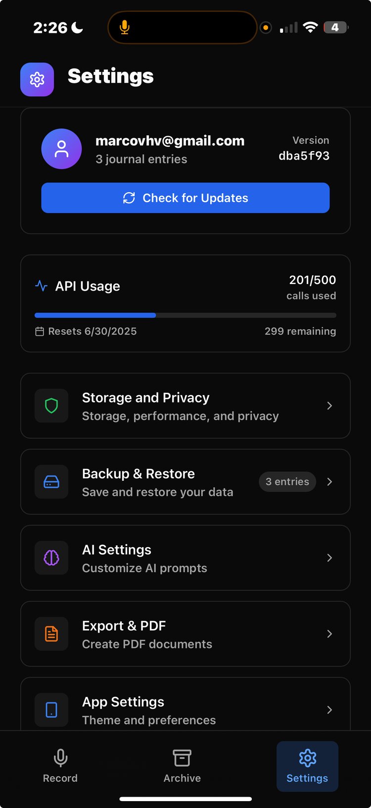My AI Diary Mobile Screenshot 4
