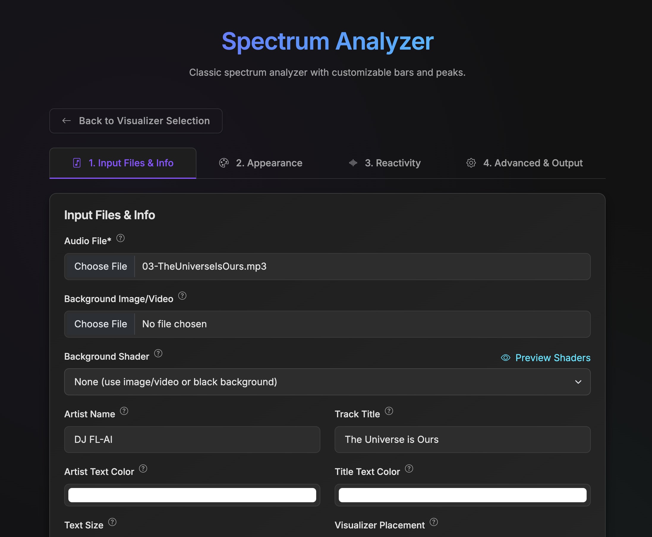 Audio Visualizer Screenshot 2