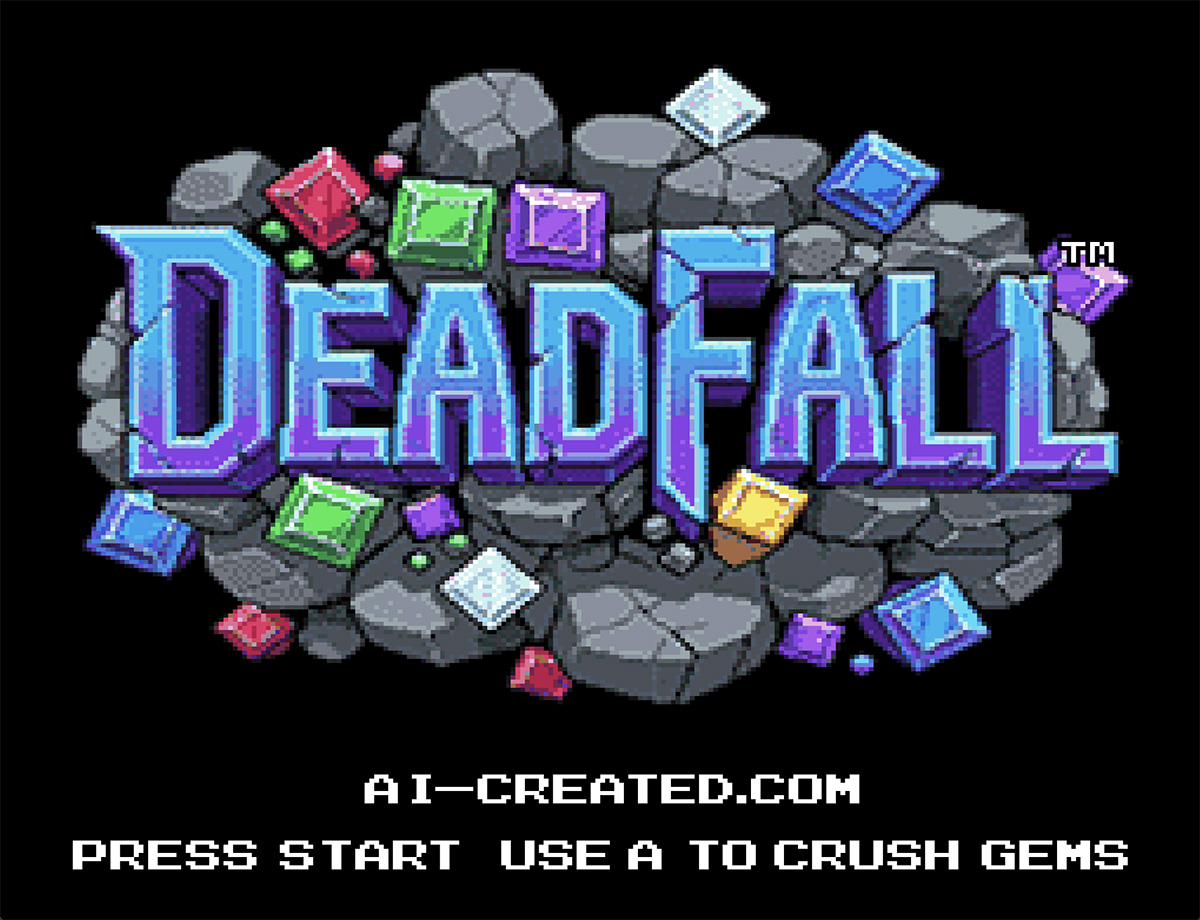 The Deadfall SNES title screen