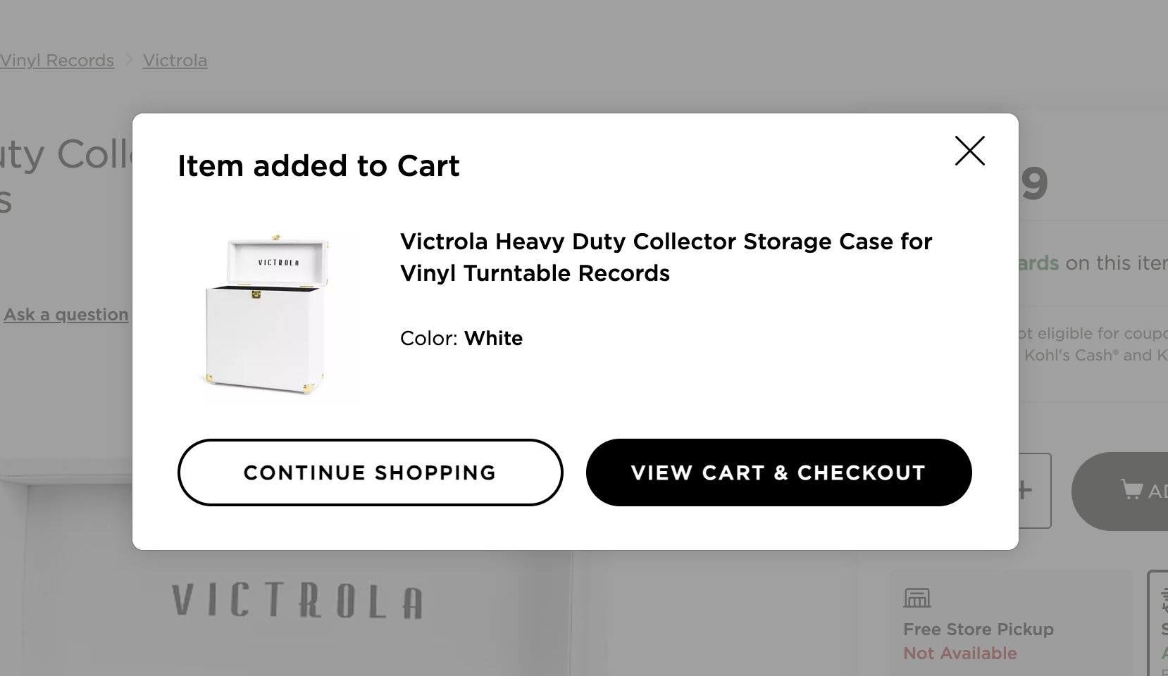 After: Simplified confirmation overlay
